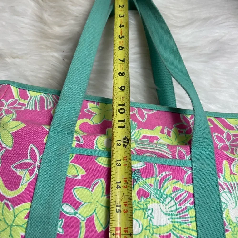 Lilly Pulitzer Rock A Hula prints 100%Cotton large diaper bag with wipes…